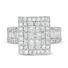Thumbnail Image 4 of 1-1/2 CT. T.W. Princess-Cut Diamond Frame Multi-Row Engagement Ring in 10K White Gold