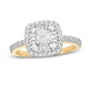Thumbnail Image 1 of 3/4 CT. T.W. Baguette and Round Diamond Cushion Frame Ring in 10K Gold