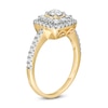 Thumbnail Image 3 of 3/4 CT. T.W. Baguette and Round Diamond Cushion Frame Ring in 10K Gold
