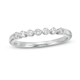 1/4 CT. T.W. Diamond Seven Stone Anniversary Band in 10K White Gold