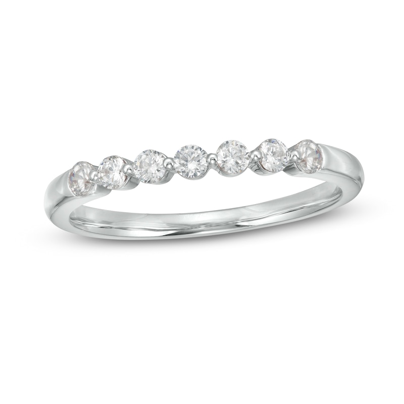 Main Image 1 of 1/4 CT. T.W. Diamond Seven Stone Anniversary Band in 10K White Gold