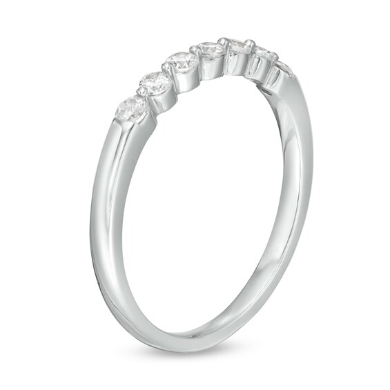 1/4 CT. T.w. Diamond Seven Stone Anniversary Band in 10K White Gold