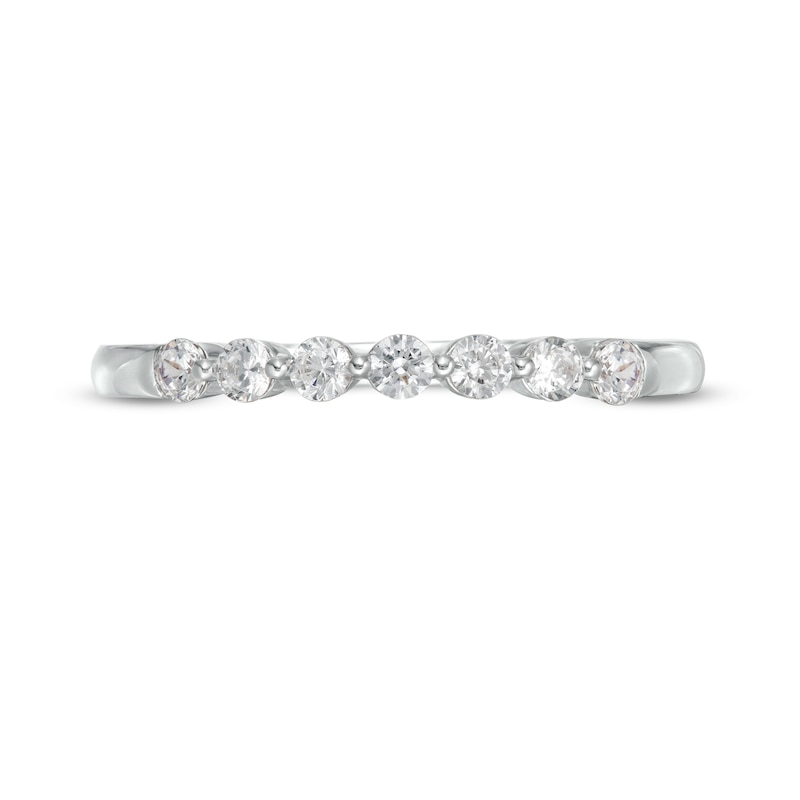 Main Image 4 of 1/4 CT. T.W. Diamond Seven Stone Anniversary Band in 10K White Gold