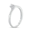 Thumbnail Image 2 of 1/6 CT. T.W. Diamond Tiara Contour Wedding Band in 10K White Gold