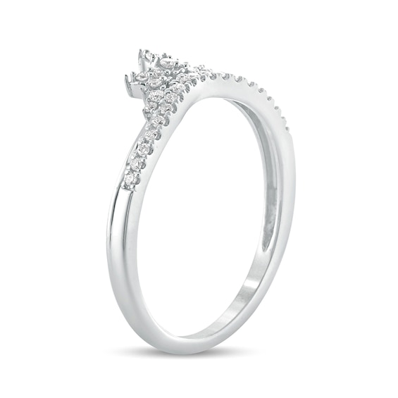 1/6 CT. T.w. Diamond Tiara Contour Wedding Band in 10K Gold