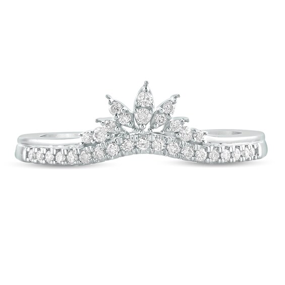 1/6 CT. T.w. Diamond Tiara Contour Wedding Band in 10K Gold