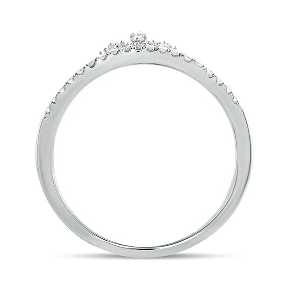 1/6 CT. T.w. Diamond Tiara Contour Wedding Band in 10K Gold