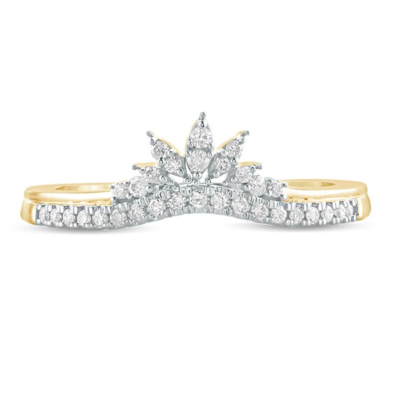 1/6 CT. T.w. Diamond Tiara Contour Wedding Band in 10K Gold