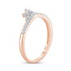 Thumbnail Image 2 of 1/6 CT. T.W. Diamond Tiara Contour Wedding Band in 10K Rose Gold