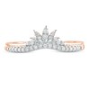 Thumbnail Image 3 of 1/6 CT. T.W. Diamond Tiara Contour Wedding Band in 10K Rose Gold