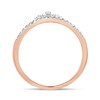 Thumbnail Image 4 of 1/6 CT. T.W. Diamond Tiara Contour Wedding Band in 10K Rose Gold