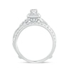 Thumbnail Image 4 of 1 CT. T.W. Emerald-Cut Diamond Frame Twist Shank Vintage-Style Bridal Set in 14K White Gold