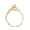 Thumbnail Image 4 of 1 CT. T.W. Emerald-Cut Diamond Frame Twist Shank Vintage-Style Bridal Set in 14K Gold