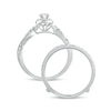 Thumbnail Image 4 of 1 CT. T.W. Oval Diamond Frame Twist Shank Vintage-Style Bridal Set in 14K White Gold