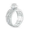 Thumbnail Image 2 of 1 CT. T.W. Princess-Cut Diamond Frame Twist Shank Vintage-Style Bridal Set in 14K White Gold