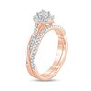 Thumbnail Image 2 of 1/2 CT. T.W. Diamond Frame Twist Shank Bridal Set in 10K Rose Gold