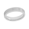 Thumbnail Image 0 of Men's 5.0mm Brushed Inlay Beveled Edge Comfort-Fit Engravable Wedding Band in White, Yellow or Rose Tungsten (1 Line)