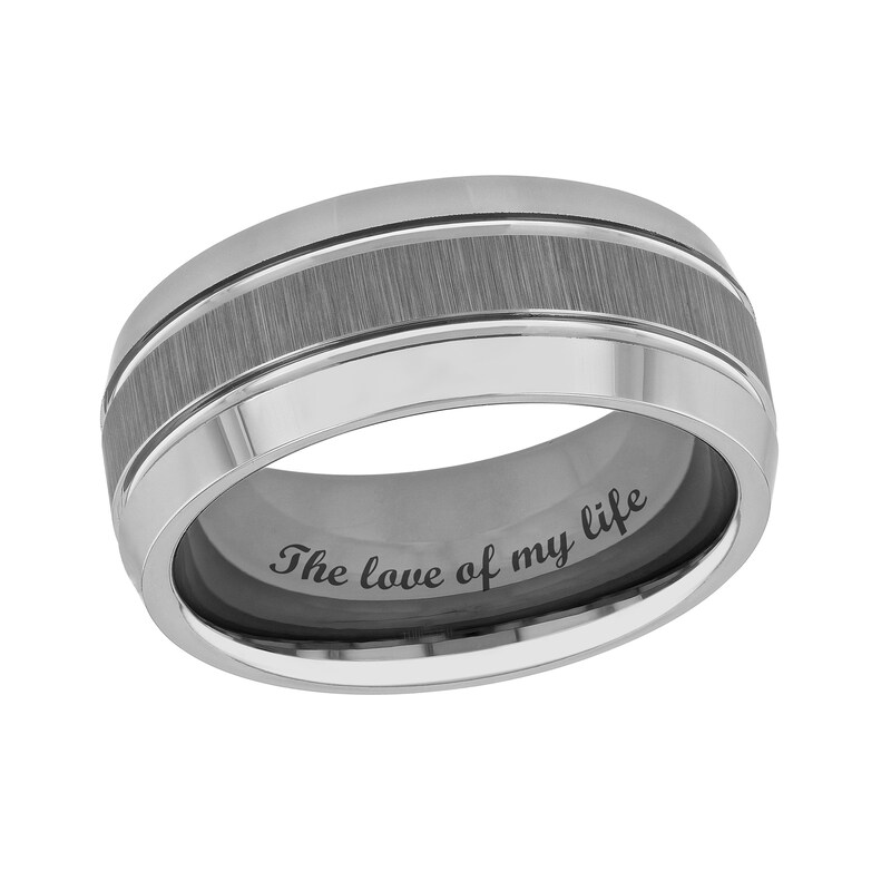 Men's 9.0mm MultiFinish Double Groove Bevelled Edge ComfortFit