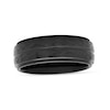 Thumbnail Image 3 of Men's 8.0mm Hammered Groove Stepped Edge Comfort-Fit Engravable Wedding Band in Tantalum with Black IP (1 Line)