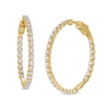 Thumbnail Image 1 of Marilyn Monroe™ Collection 2 CT. T.W. Journey Diamond Inside-Out Hoop Earrings in 10K Gold