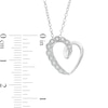 Thumbnail Image 3 of 1/20 CT. T.W. Diamond Scallop Swirl Tilted Heart Pendant in Sterling Silver