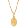 Thumbnail Image 0 of Made in Italy Virgin Mary Oval Pendant in Sterling Silver with 18K Gold Plate