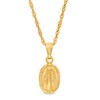 Thumbnail Image 1 of Made in Italy Virgin Mary Oval Pendant in Sterling Silver with 18K Gold Plate