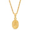 Thumbnail Image 0 of Made in Italy Virgin Mary Oval Pendant in Sterling Silver with 18K Gold Plate