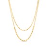 Thumbnail Image 1 of Made in Italy Paper Clip Link Double Strand Necklace in Sterling Silver with 18K Gold Plate