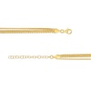 Thumbnail Image 3 of Made in Italy Cuban Curb and Box Chain Double Strand Necklace in Sterling Silver with 18K Gold Plate