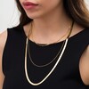 Thumbnail Image 2 of Made in Italy Herringbone Chain Triple Strand Necklace in Sterling Silver with 18K Gold Plate