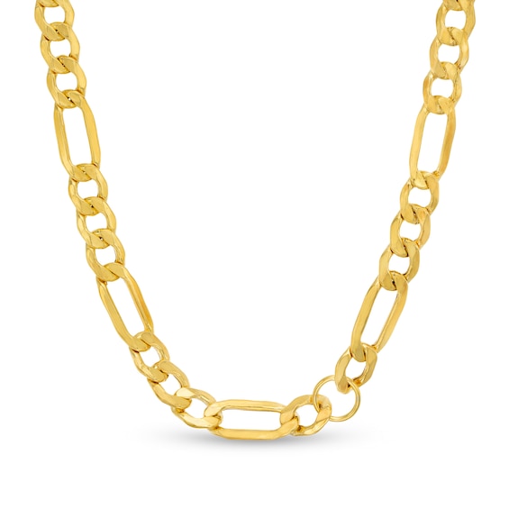 Made in Italy Figaro Link Necklace in Sterling Silver with 18K Gold Plate - 18"