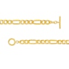 Thumbnail Image 3 of Made in Italy Figaro Link Necklace in Sterling Silver with 18K Gold Plate - 18"