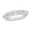 Thumbnail Image 1 of Marilyn Monroe™ Collection 3/8 CT. T.W. Baguette and Round Diamond Multi-Row Band in 14K White Gold