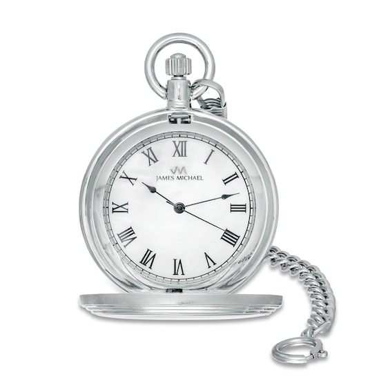 Men's James Michael Pocket Watch with Mother-of-Pearl Dial (Model: Pqa181147W)