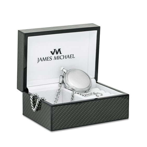 Men's James Michael Pocket Watch with Mother-of-Pearl Dial (Model: Pqa181147W)