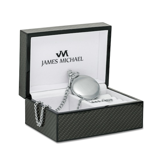 Men's James Michael Chronograph Pocket Watch with Black Dial (Model: Pxa181013W)