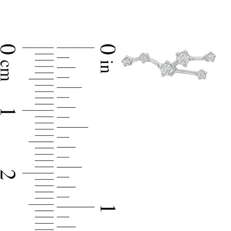 1/5 CT. T.W. Diamond Taurus Constellation Stud Earrings in Sterling Silver