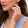 Thumbnail Image 2 of 1 CT. T.W. Princess-Cut Quad Diamond Twist Shank Engagement Ring in 14K White Gold
