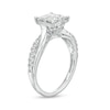 Thumbnail Image 3 of 1 CT. T.W. Princess-Cut Quad Diamond Twist Shank Engagement Ring in 14K White Gold