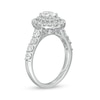 Thumbnail Image 2 of 1-1/2 CT. T.W. Certified Oval Lab-Created Diamond Double Frame Engagement Ring in 14K White Gold (F/VS2)