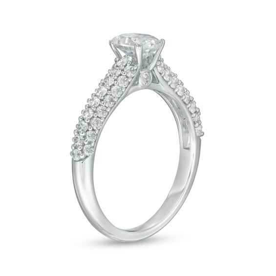 1-1/2 CT. T.w. Certified Oval Lab-Grown Diamond Engagement Ring in 14K White Gold (F/Vs2)