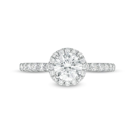 1-1/2 CT. T.w. Certified Lab-Grown Diamond Frame Engagement Ring in 14K White Gold (F/Vs2)