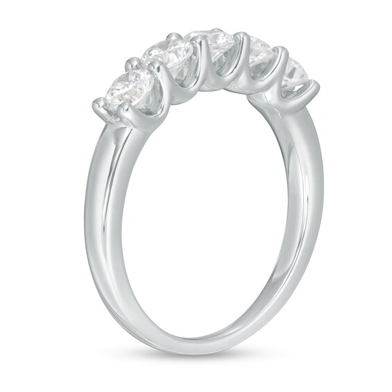 1 CT. T.w. Certified Lab-Grown Diamond Five Stone Band in 14K White Gold (F/Vs2)