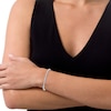 Thumbnail Image 2 of 1 CT. T.W. Square Composite Diamond Line Bracelet in Sterling Silver