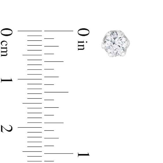 1/2 CT. T.w. Diamond Solitaire Stud Earrings in 14K White Gold