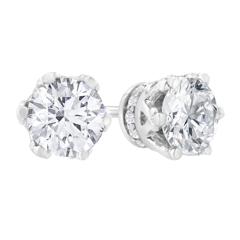 Main Image 1 of 1 CT. T.W. Diamond Solitaire Stud Earrings in 14K White Gold