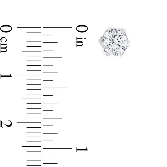 1 CT. T.w. Diamond Solitaire Stud Earrings in 14K White Gold