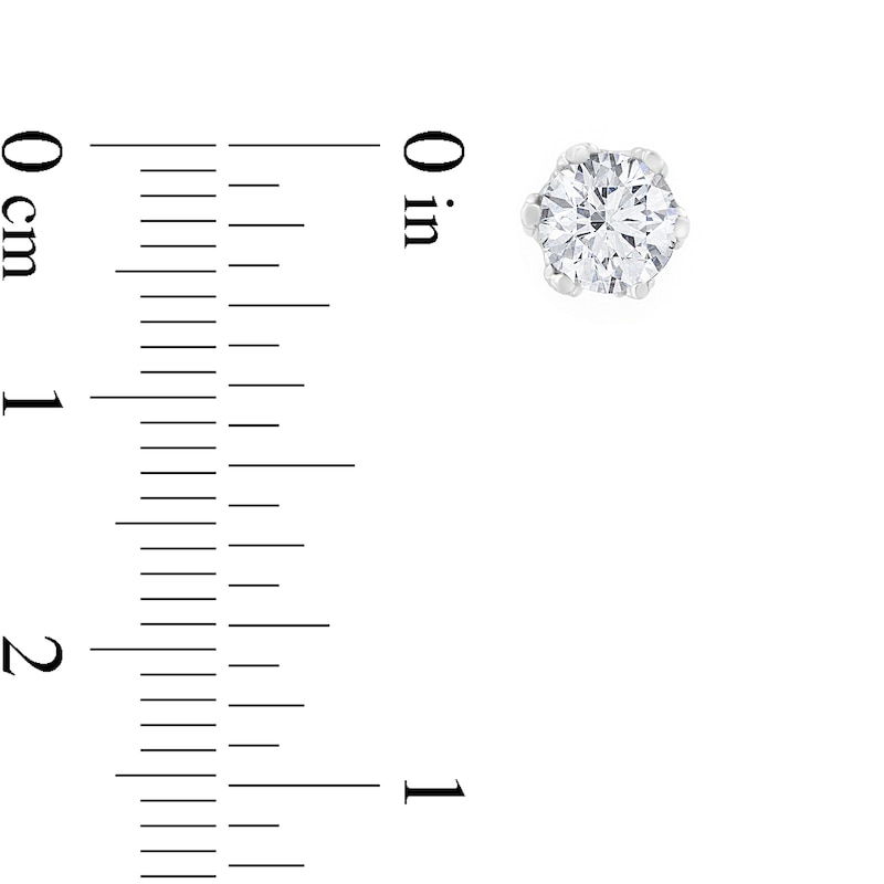 Main Image 2 of 1 CT. T.W. Diamond Solitaire Stud Earrings in 14K White Gold