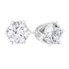 Thumbnail Image 1 of 2 CT. T.W. Diamond Crown Solitaire Stud Earrings in 14K White Gold